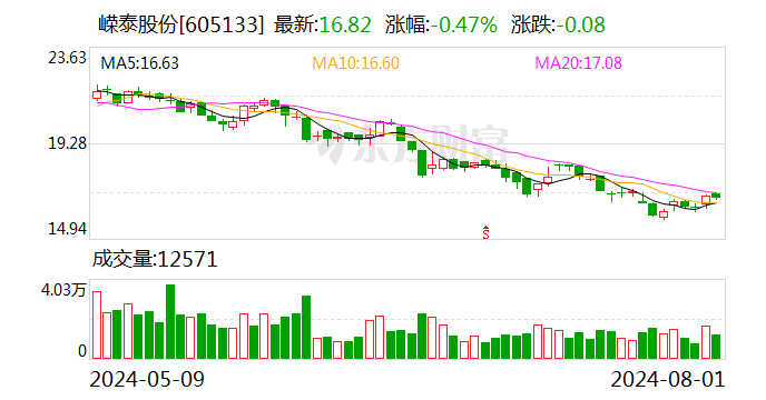 嵘泰股份：累计回购公司股份169.56万股  第1张