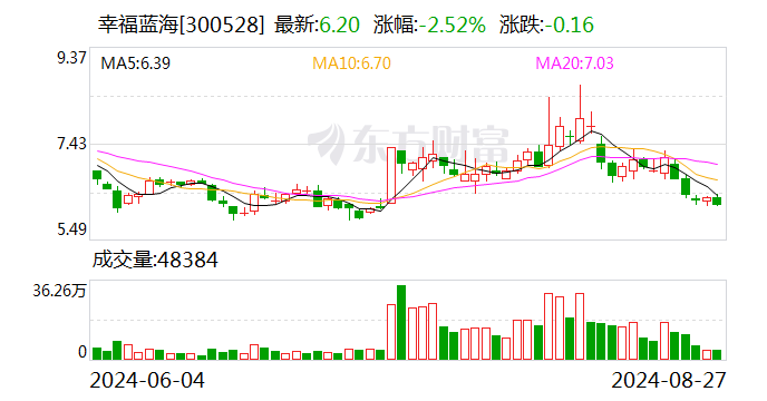 幸福蓝海：2024年半年度净利润约-2978万元  第1张