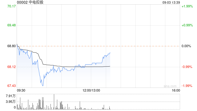 大和：首予中电控股“持有”评级 目标价69港元