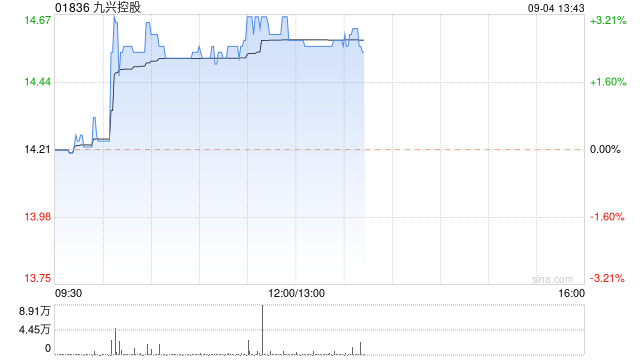 九兴控股午后涨逾3% 获大摩将目标价上调至16.20港元  第1张