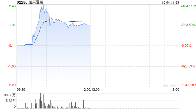 辰兴发展早盘一度涨超17倍 上半年收入10.69亿元  第1张