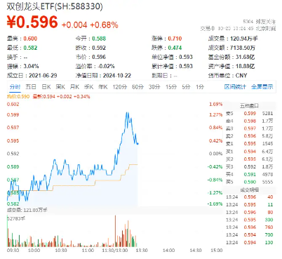 光伏崛起！大全能源盘中触板，A股成长型宽基“小霸王”——双创龙头ETF（588330）一度上探1．35%  第2张