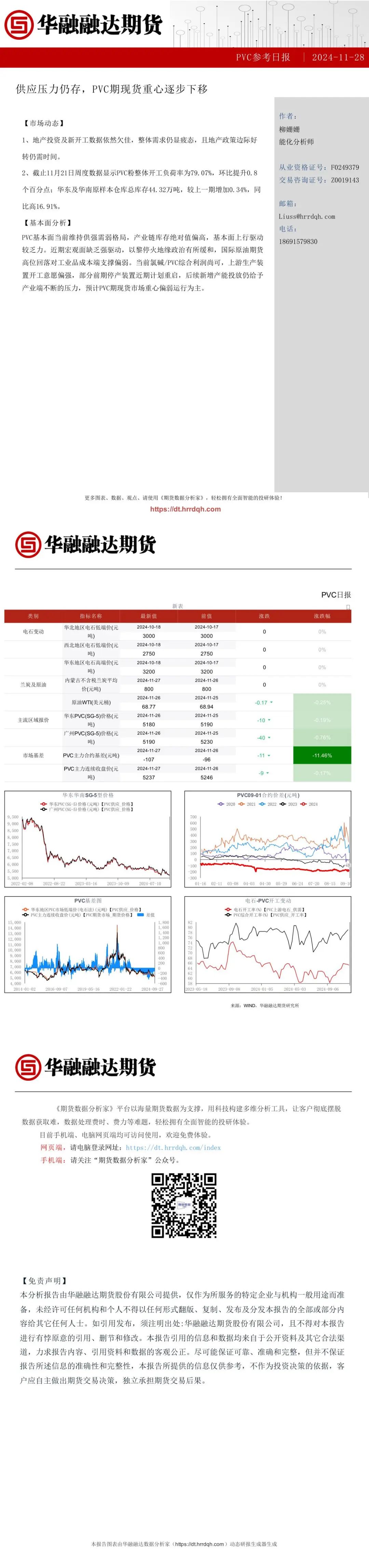 供应压力仍存，PVC期现货重心逐步下移