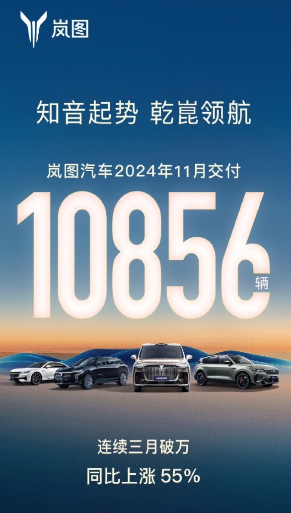 车企11月成绩单如何？比亚迪月再卖超50万辆，赛力斯同比大增  第9张