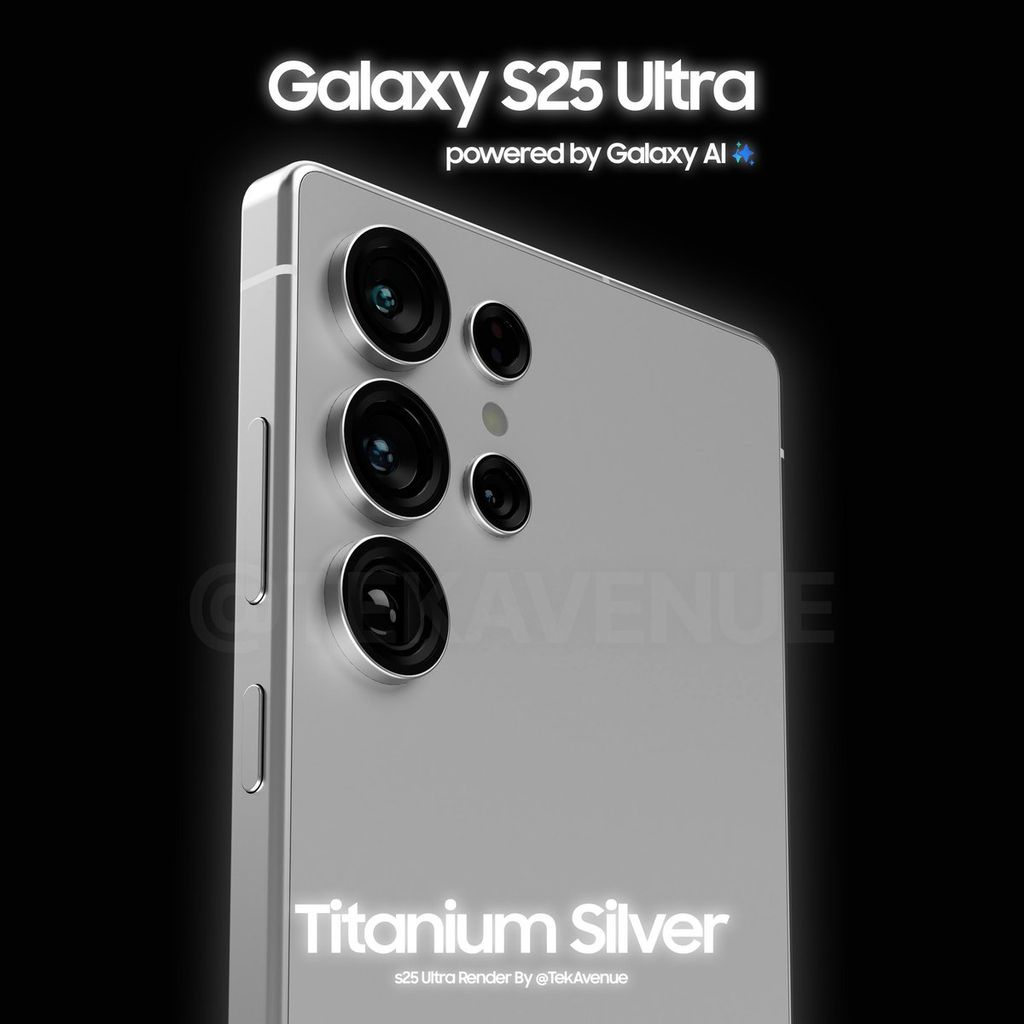 三星 Galaxy S25 Ultra 手机渲染图再曝光，钛蓝色惊艳亮相  第4张