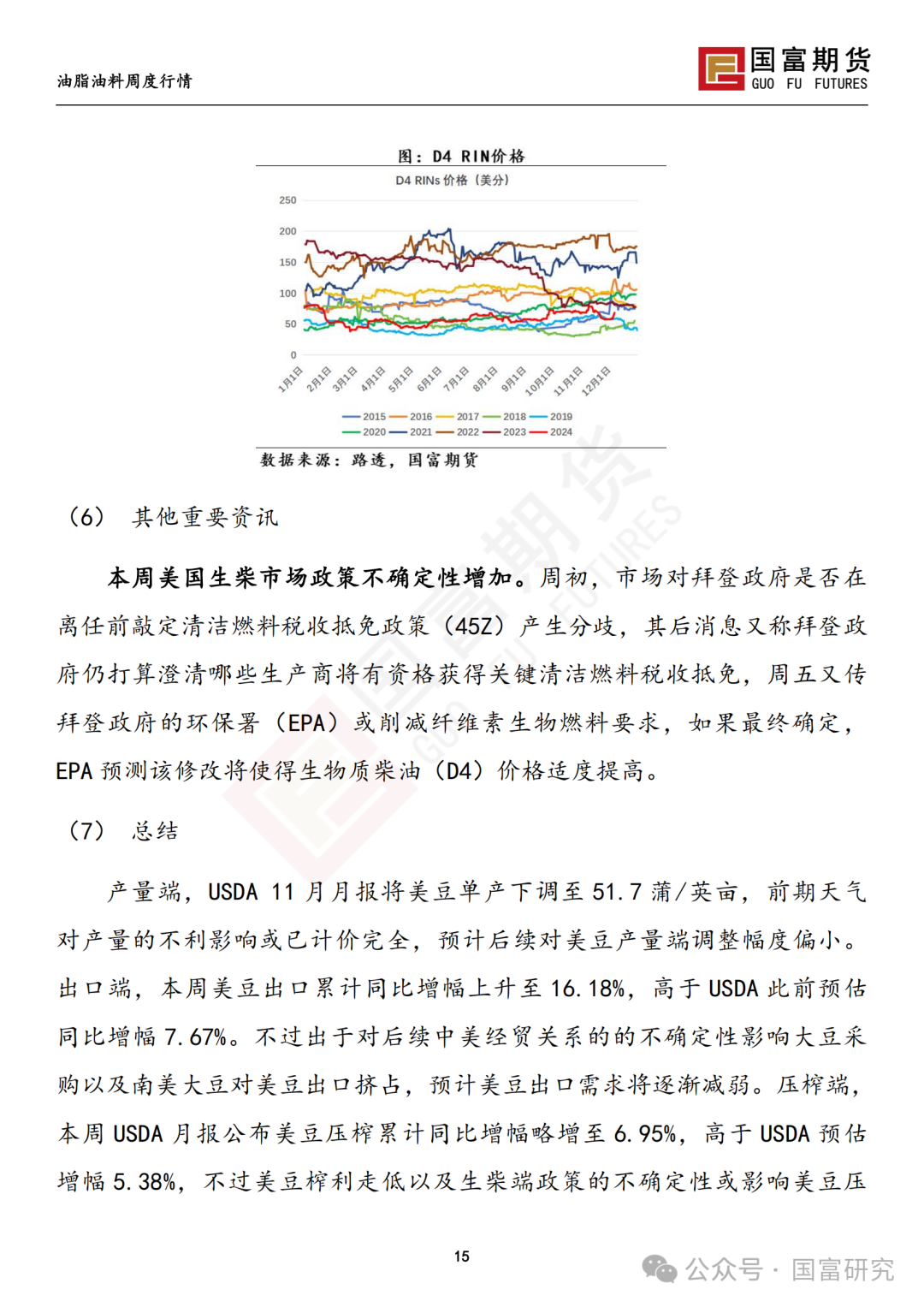 【国富豆系研究周报】进口成本支撑减弱，DCE 豆粕大幅下挫 20241209  第16张