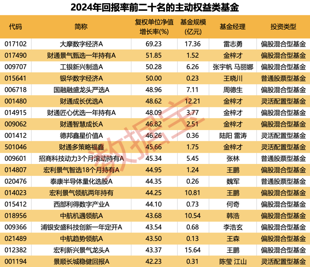 重仓AI，大摩年度回报率近70%！小盘基金表现占优  第6张