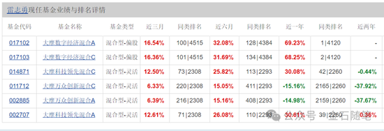 大摩基金雷志勇火了，研究总监和美女经理们却亏惨了：王大鹏近三年亏47%，陈修竹两年亏损超40%  第3张