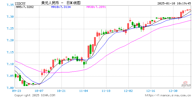 人民币兑美元中间价报7.1891，下调5点