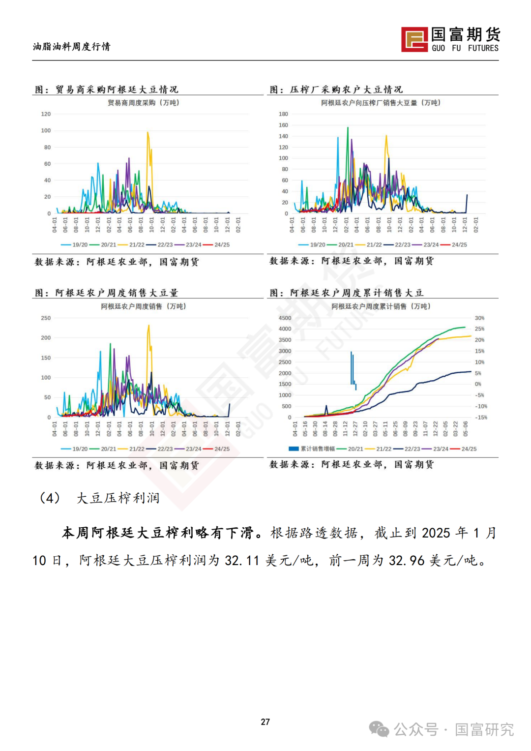 【国富豆系研究周报】USDA下调单产超预期，巴西收割压力渐显  第29张