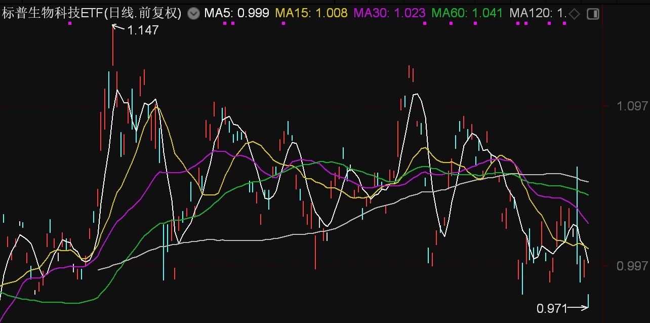 美股生物科技股持续调整，标普生物科技ETF、纳指生物科技ETF早盘触及近半年低点  第2张