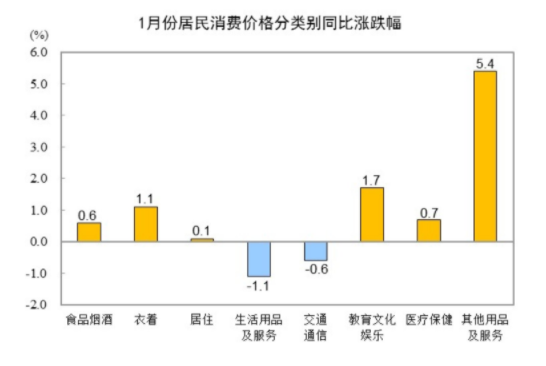 国家统计局：2025年1月份居民消费价格同比上涨0.5%  第2张