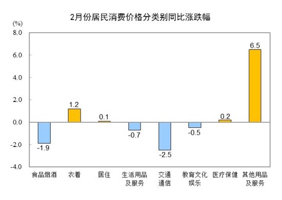 国家统计局：2025年2月份居民消费价格同比下降0.7%  第2张