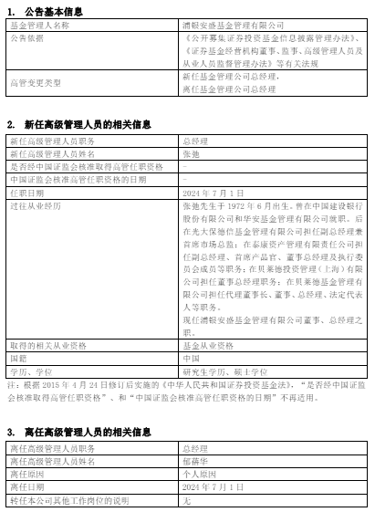 展业4年3换总经理！贝莱德基金和浦银安盛对调总经理  第4张